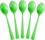 Heavy Duty Lime Green Plastic Spoons - 7 in. | 50 Count