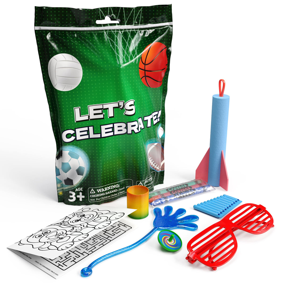 8 Piece Goody Bag - Sports Theme | 10 Count