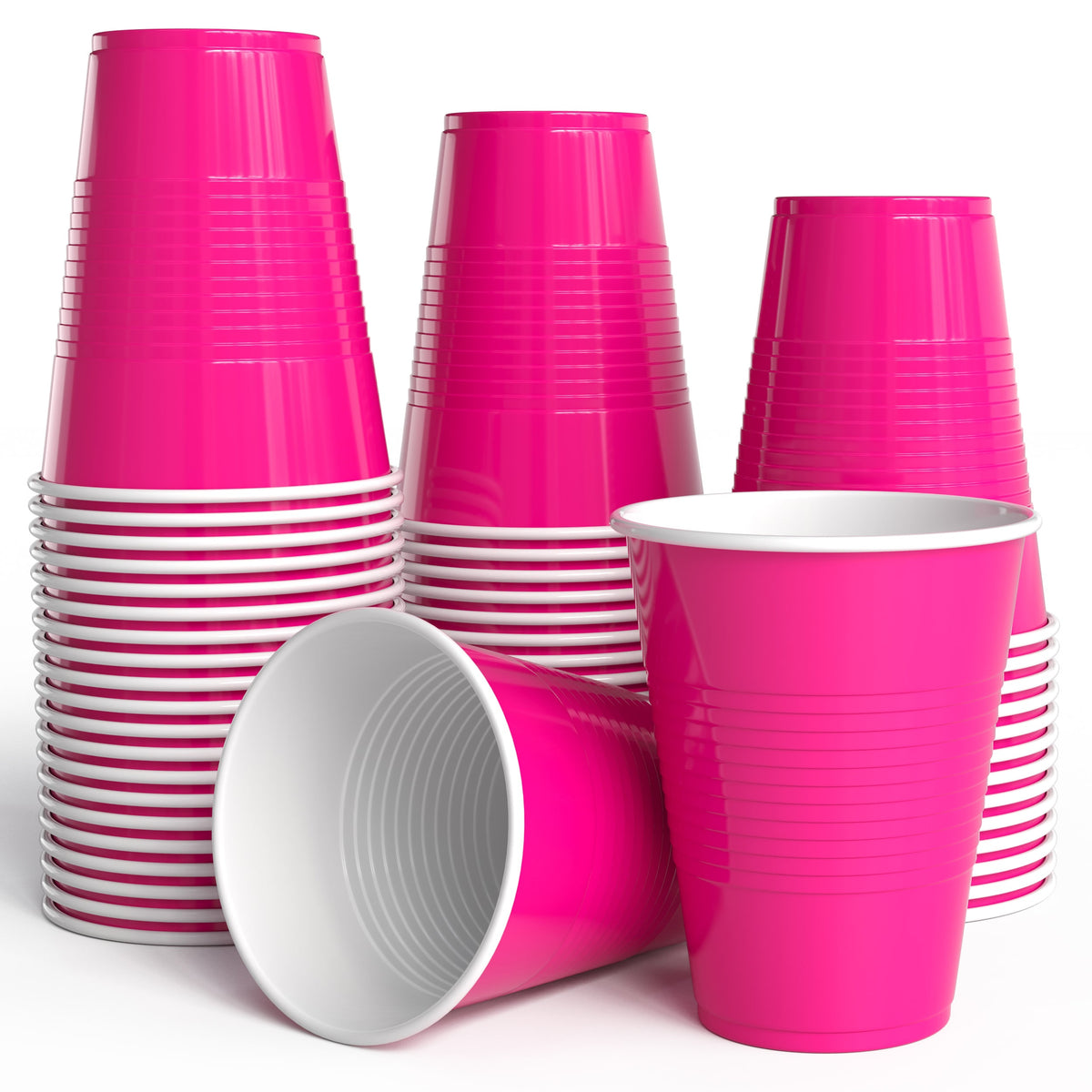 18 Oz. Cerise Plastic Cups - 50 Ct.
