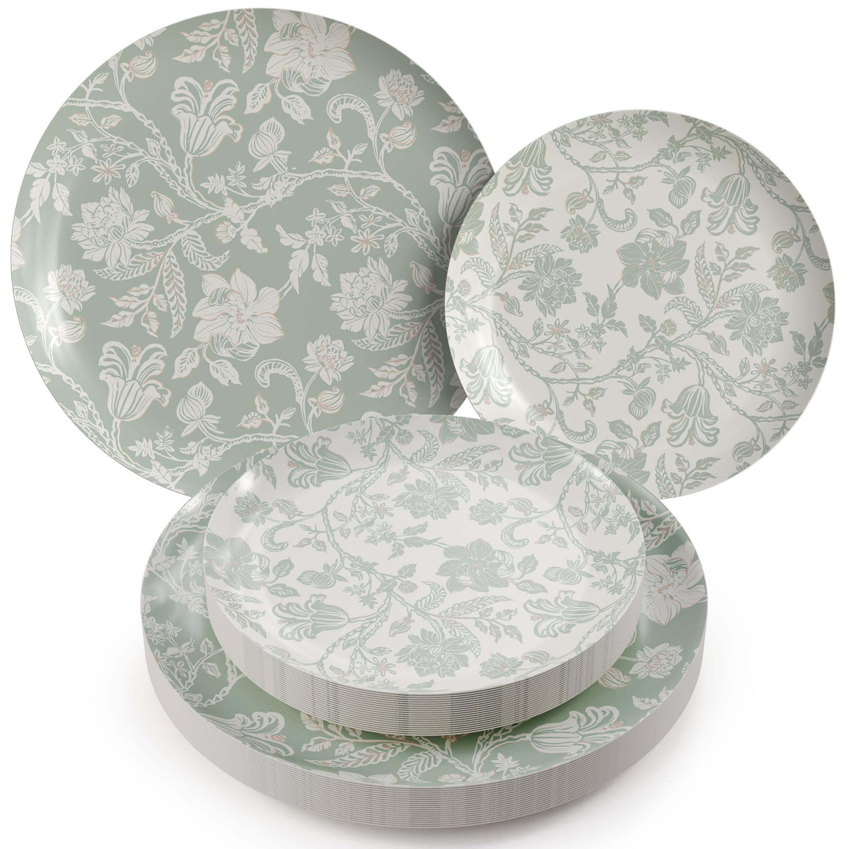 Earthtrends Gracy Design Paper Plates Combo Set 16/16