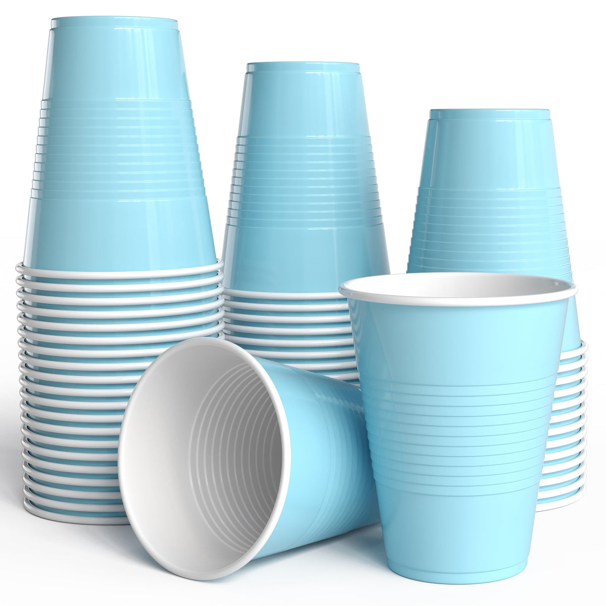 18 Oz. Light Blue Plastic Cups - 50 Ct.