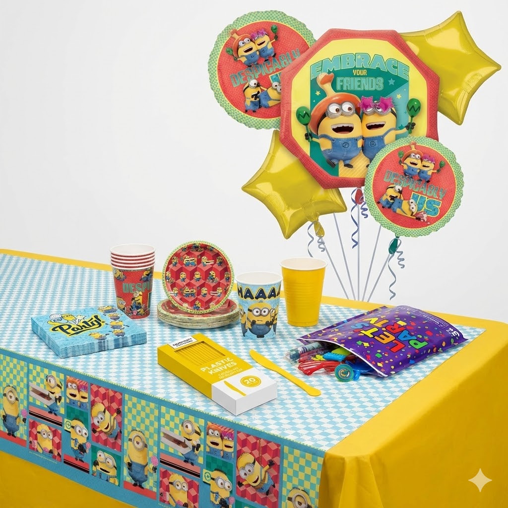 Minions Birthday Party Mid Kit - For 8 Guests