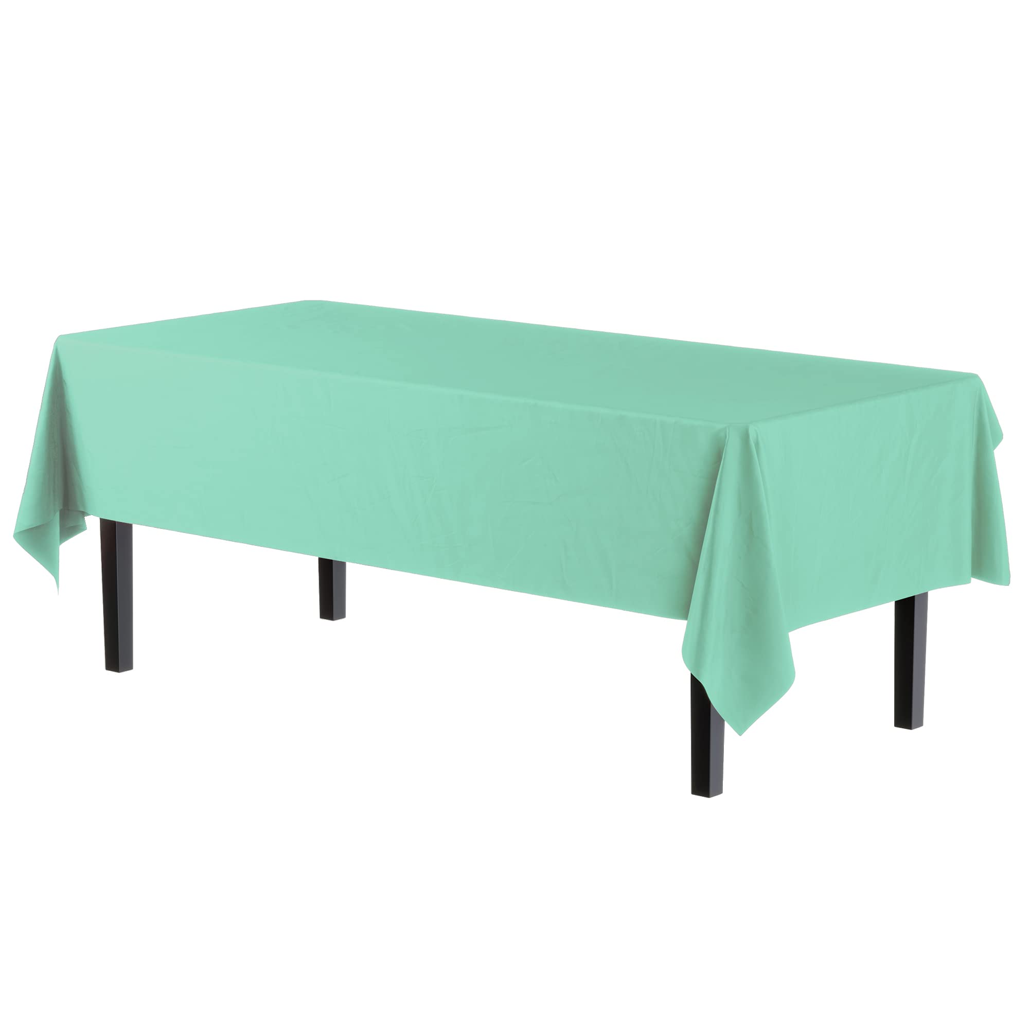 Mint Plastic Table Covers | 6 Pack - 54 In. x 108 In.