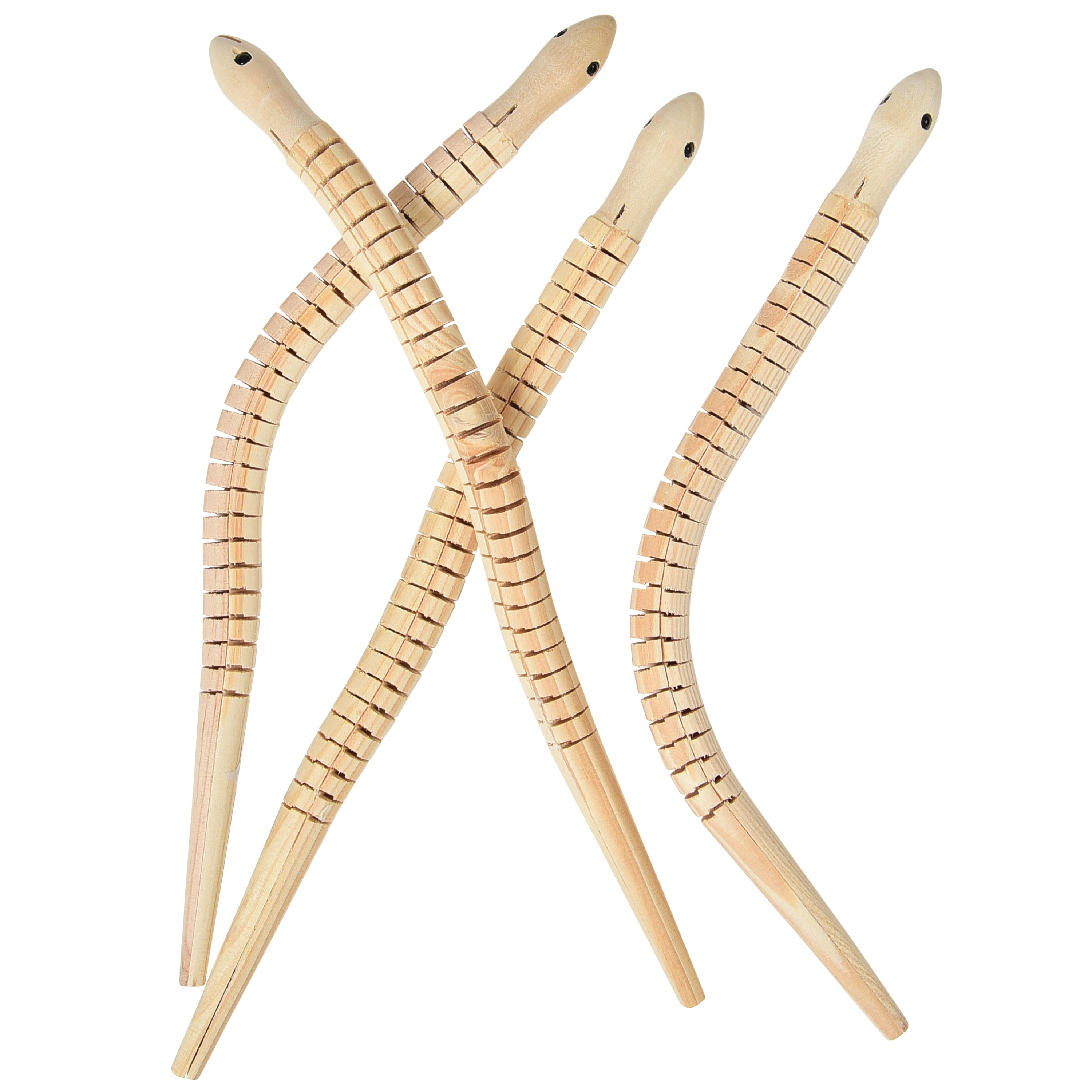 Wooden Snakes - 12 Count