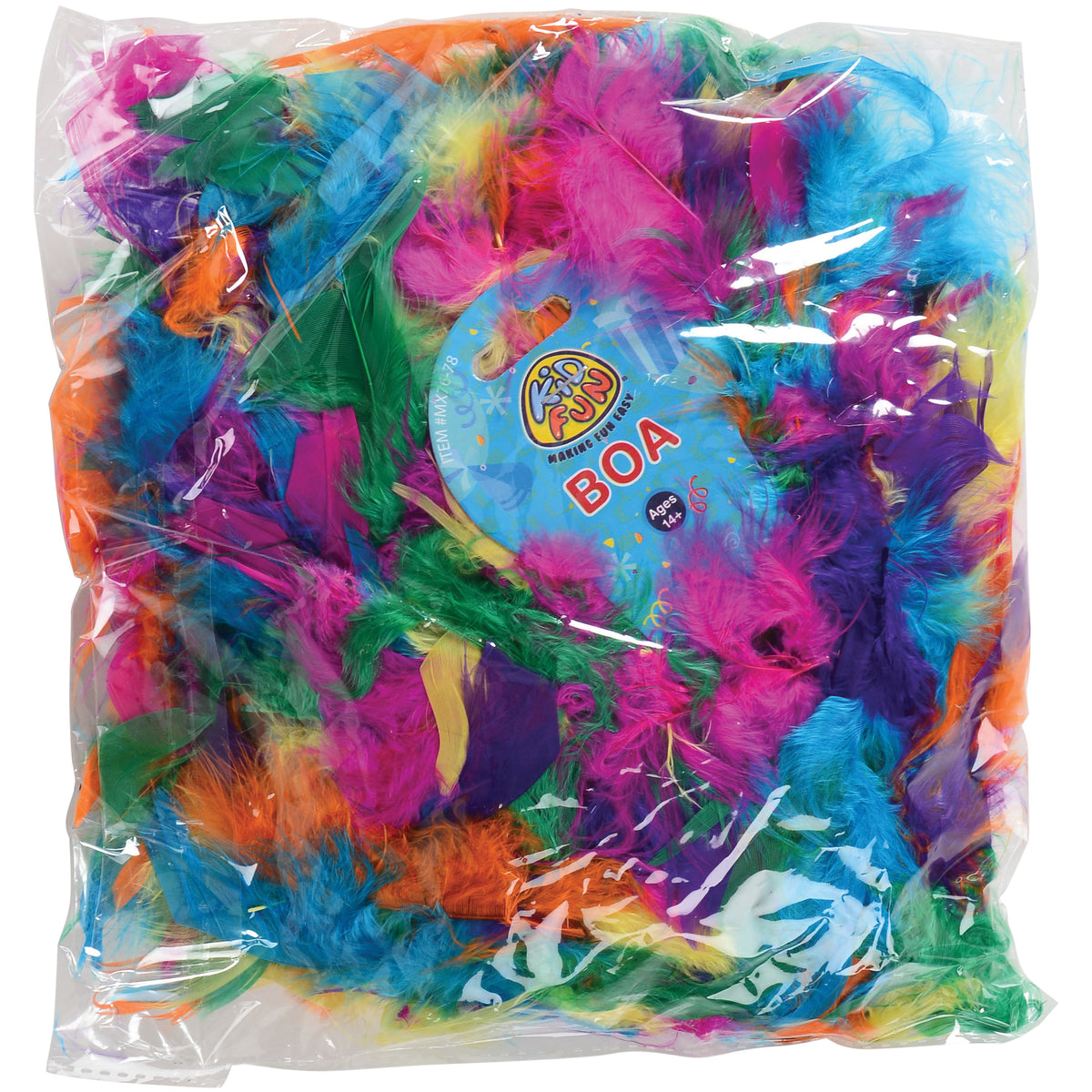 Multicolor Boa/Teal-Hot Pink-Lime Cp - 1 Count