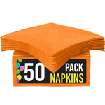 Orange Luncheon Napkins - 6.75 In. X 6.75 In. | 50 Count
