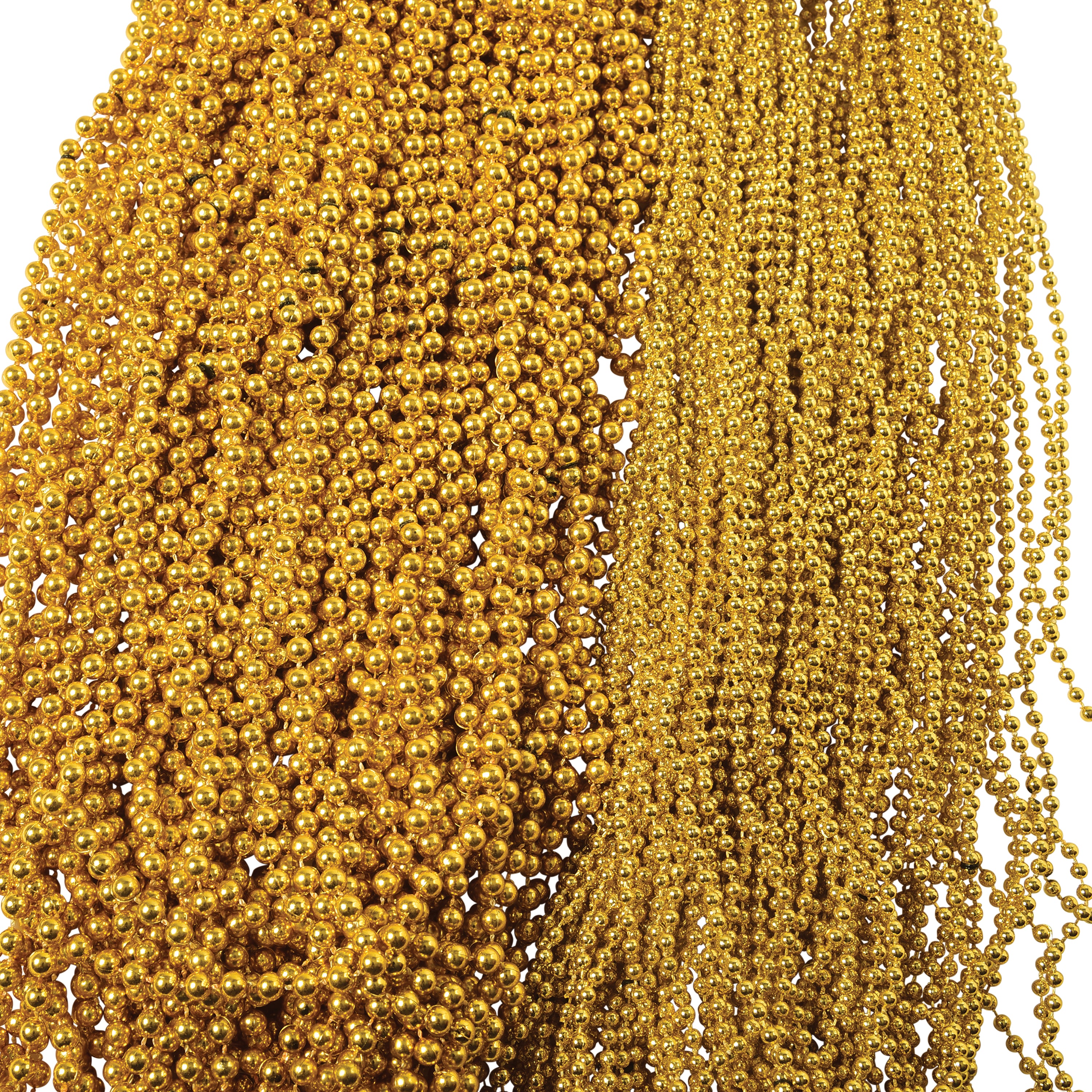 Mardi Gras Met Bead Necklaces/4Mm (Sold By Gross) - 144 Count