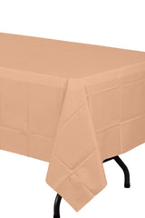 Peach Plastic Table Cover | Case of 48 - 54 In. x 108 In.