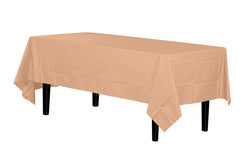 Peach Plastic Table Covers | 12 Pack - 54 In. x 108 In.
