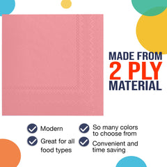 Pink Luncheon Napkins - 6.75 in. | 1800 Count