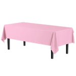 Pink Plastic Table Cover - 54 In. x 108 In.