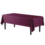 Plum Plastic Table Cover - 54 In. x 108 In.