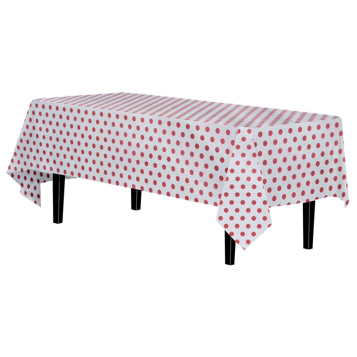 Red Polka Dot Plastic Table Cover