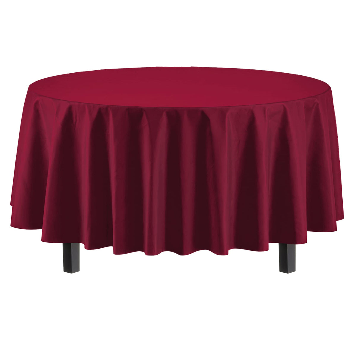 Premium Round Burgundy Table Cover