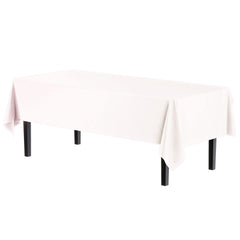 Premium White Plastic Table Covers | 12 Pack - 54 In. x 108 In.