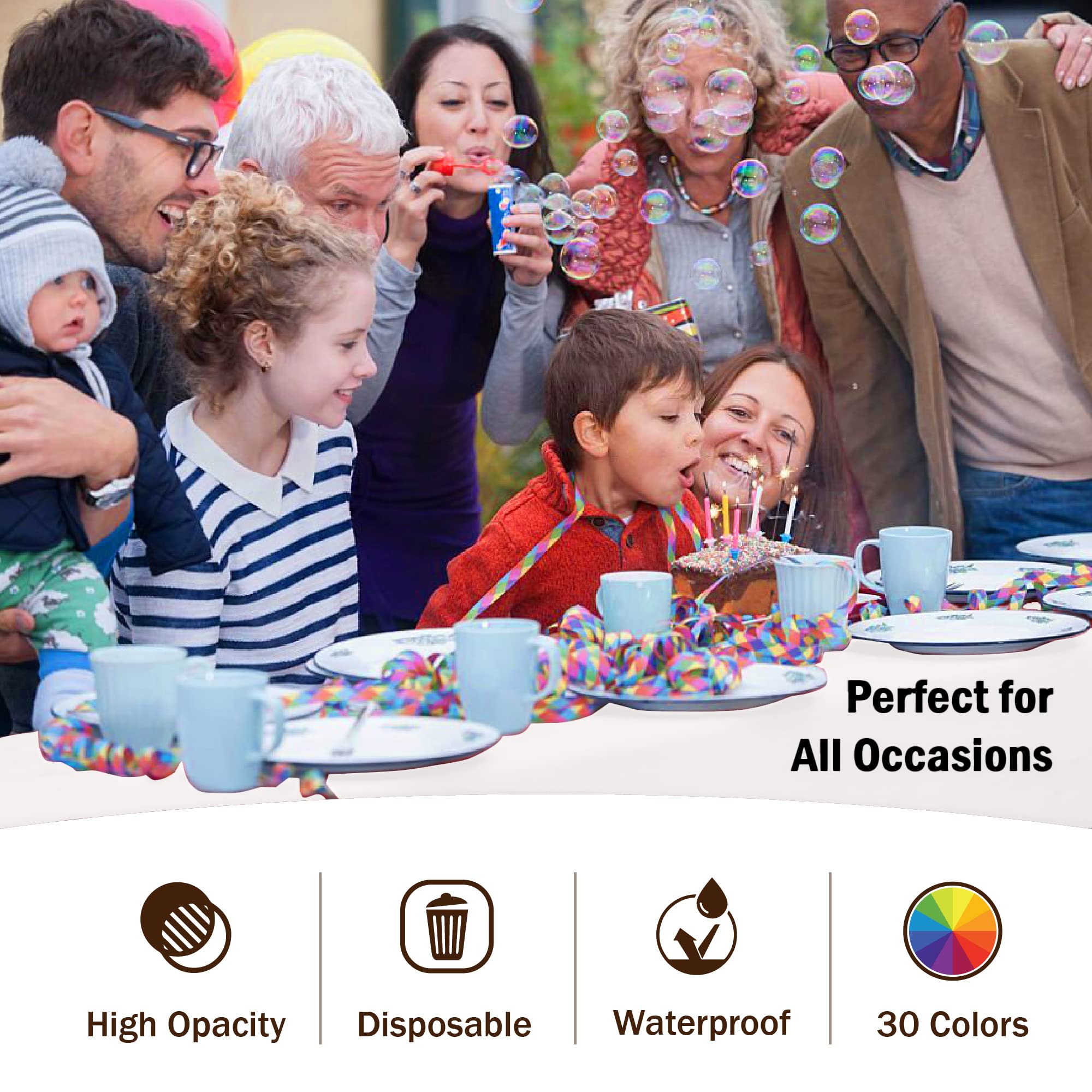 Premium White Plastic Table Covers | 12 Pack - 54 In. x 108 In.