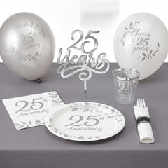 81 Pcs 25th Anniversary Party Kit | For 8 Guests