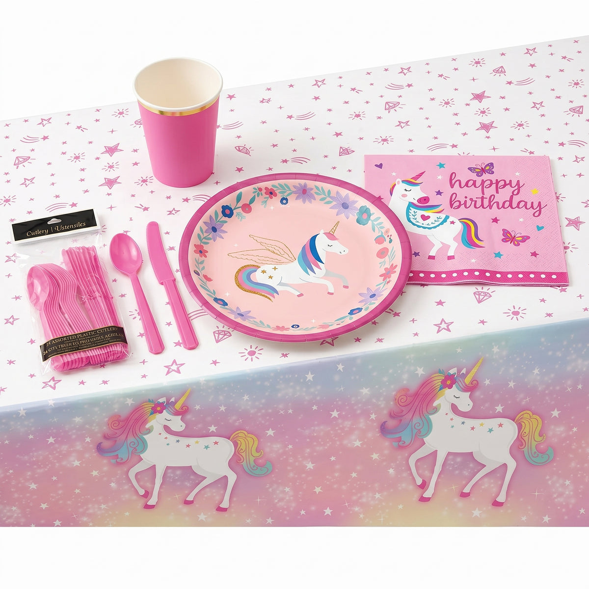 Enchanted Unicorn Birthday Party Kit - For 20 Guests