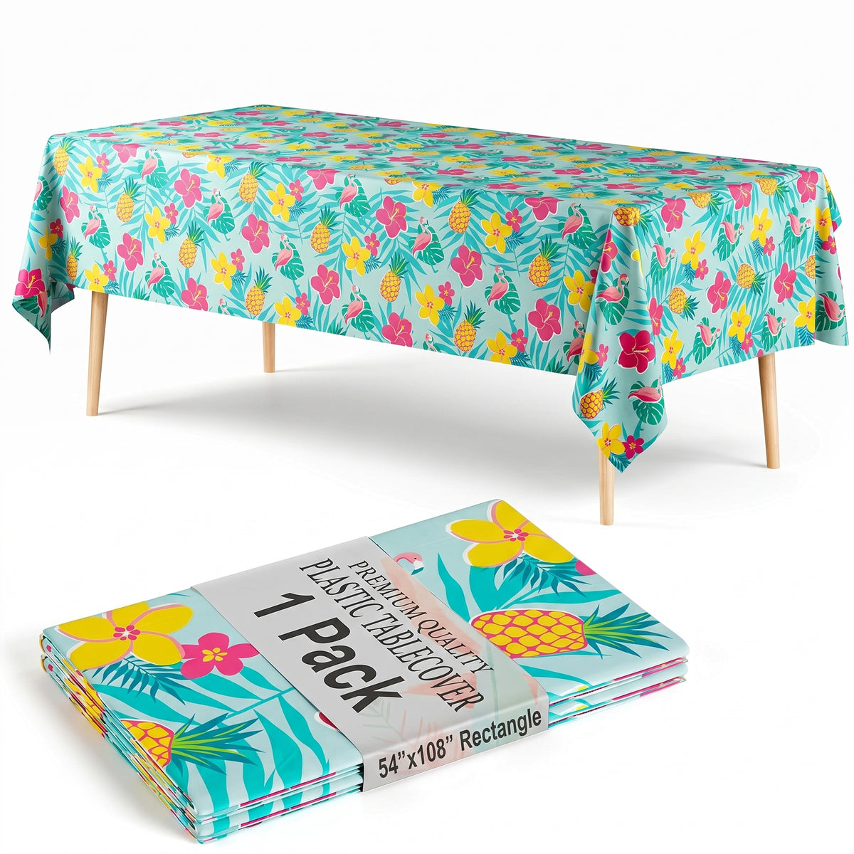 Summer Luau Table Cover - 54" x 108"
