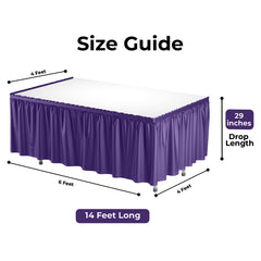 Purple Plastic Table Skirt | Case of 48