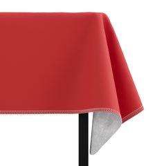 Red Flannel Backed Plastic Table Cover 54 In. x 108 In. | Case of 36 - 54 In. x 108 In.