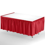Red Plastic Table Skirt - 14 ft. x 29 in.