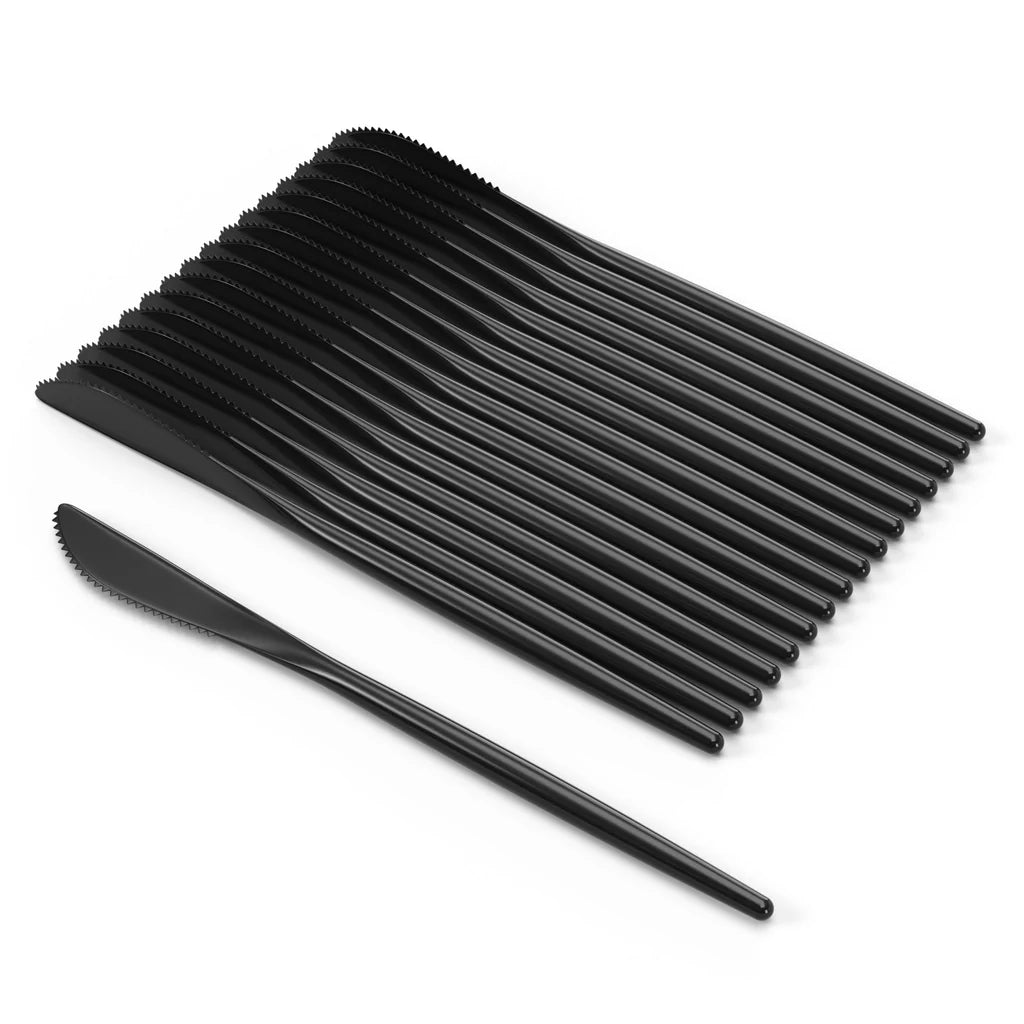 120 Pack of Gloss Knives | Black