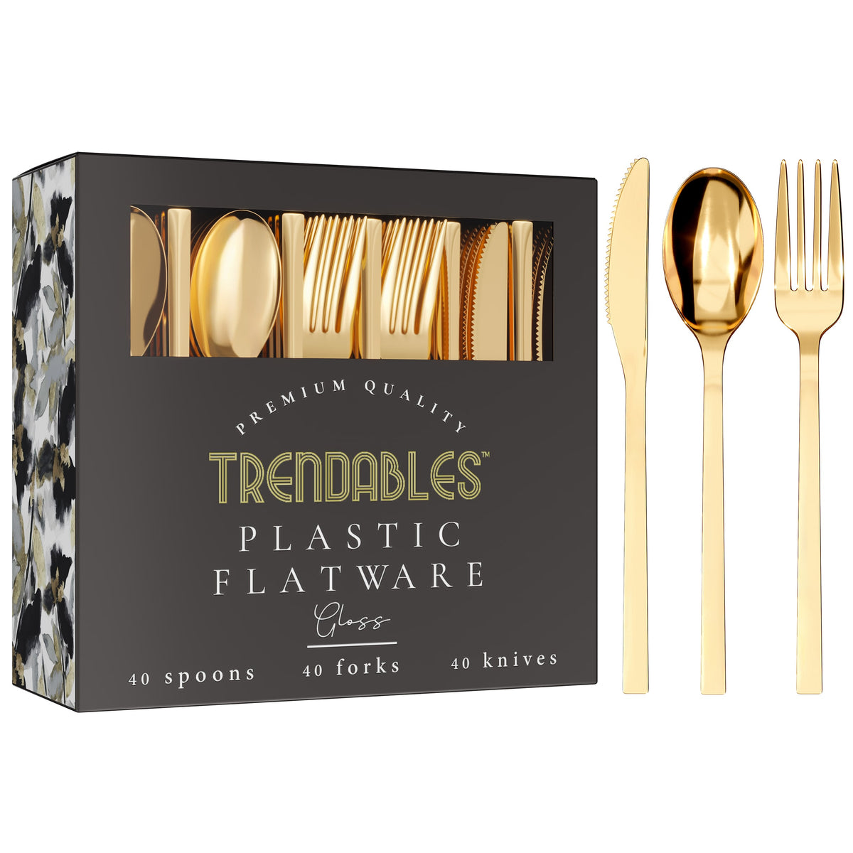 Trendables Mod Gold Cutlery Combo | 120 Count