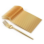 Trendables Gloss Gold Plastic Forks | 20 Count