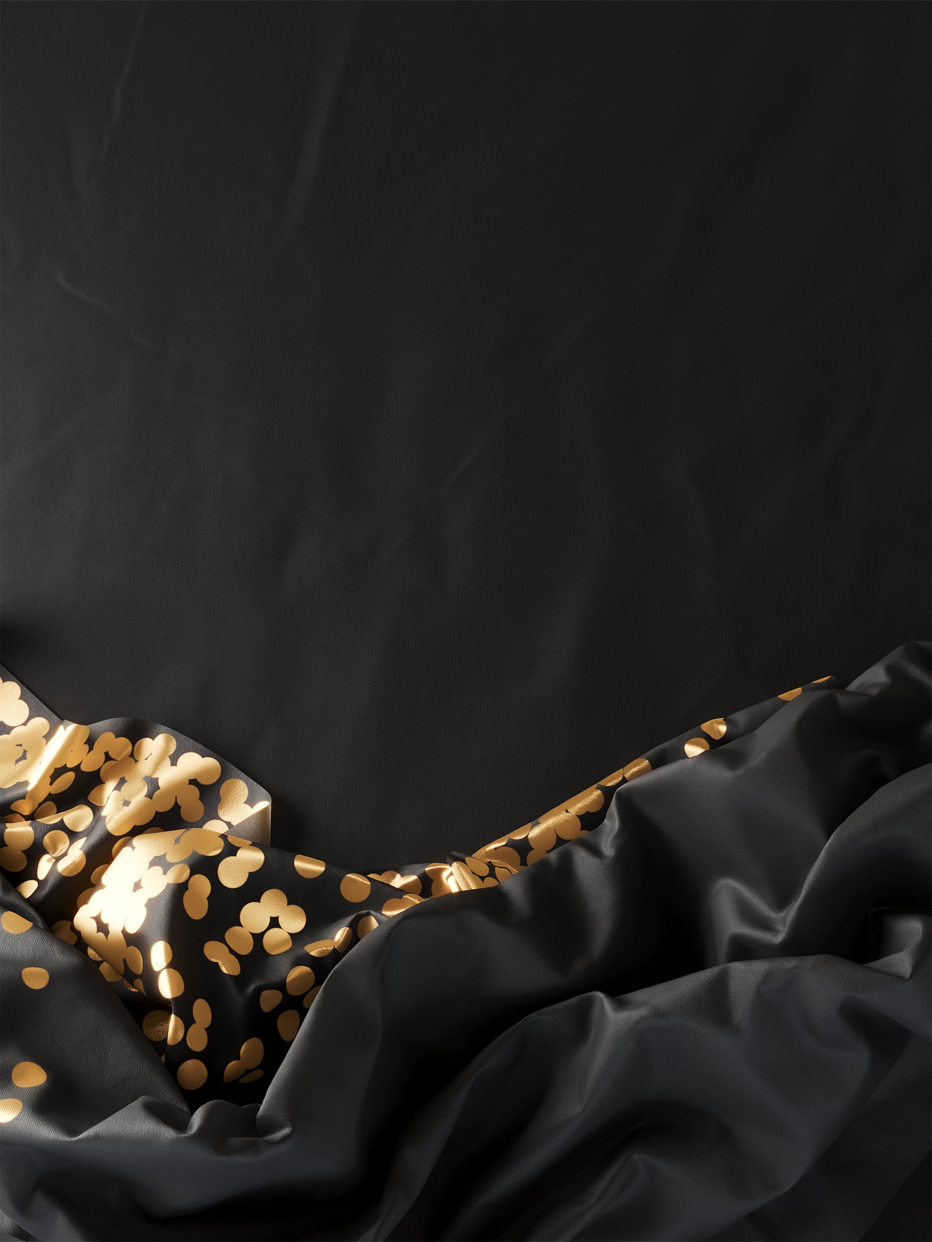 Celebrate Printed Plastic Table Cover 54" x 108" Black/Gold