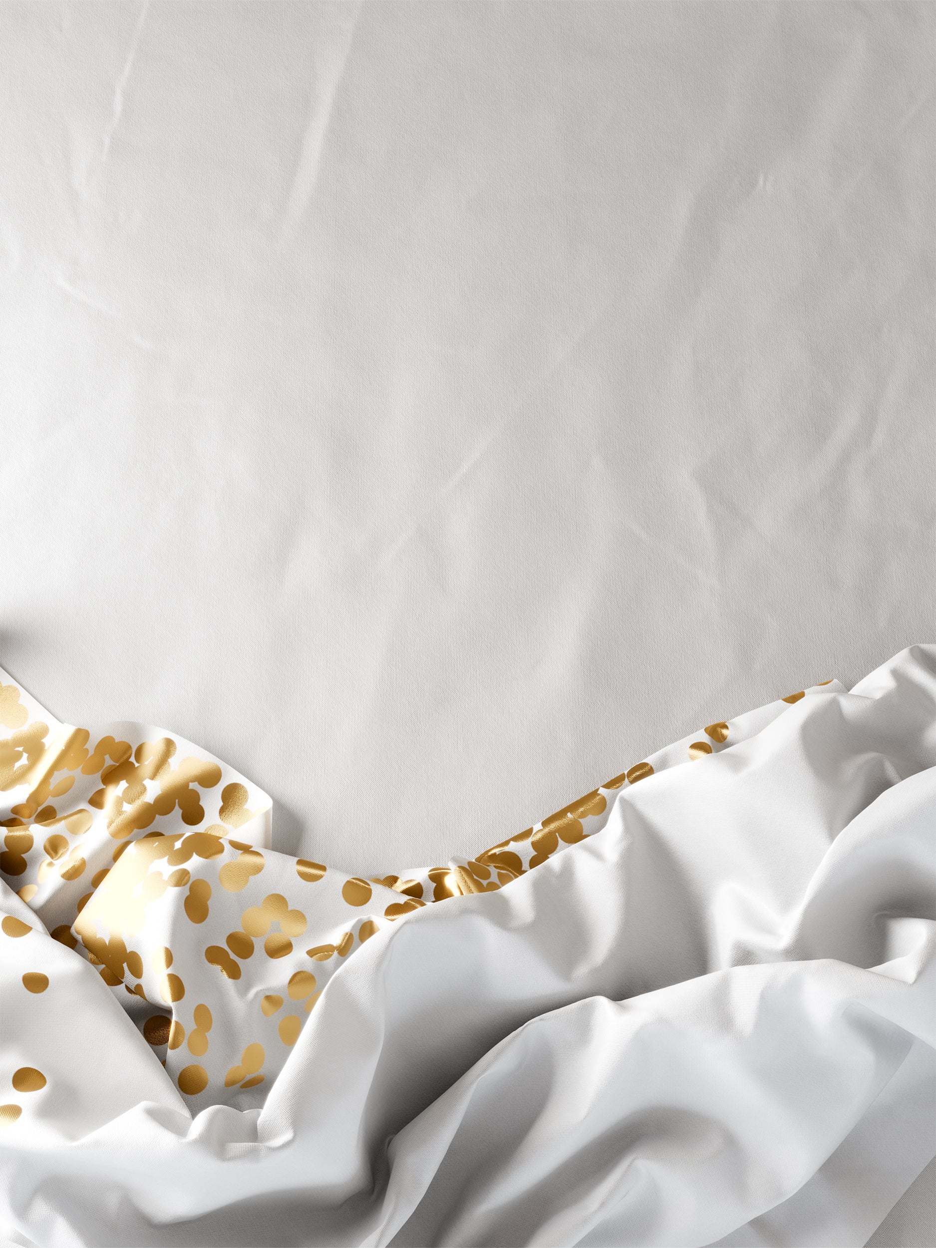 Celebrate Printed Plastic Table Cover 54" x 108" White/Gold