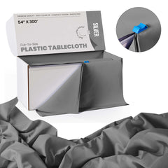 54 In. x 300 Ft. Cut To Size Table Roll  | Silver | Case of 4