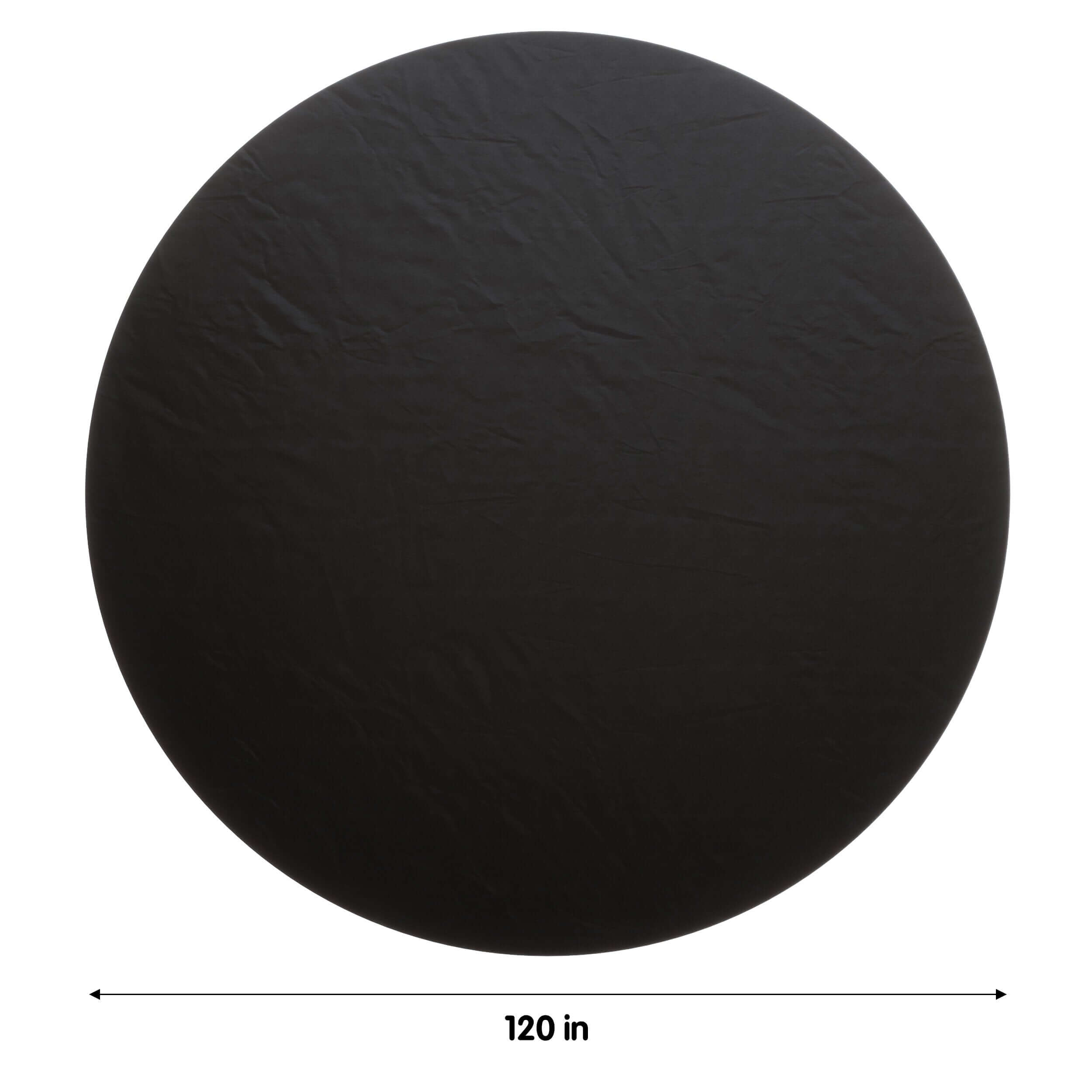 120 In. Premium Round Black Plastic Table Cover