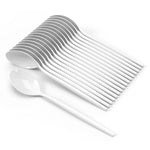 Trendables Gloss White Plastic Spoons | 20 Count