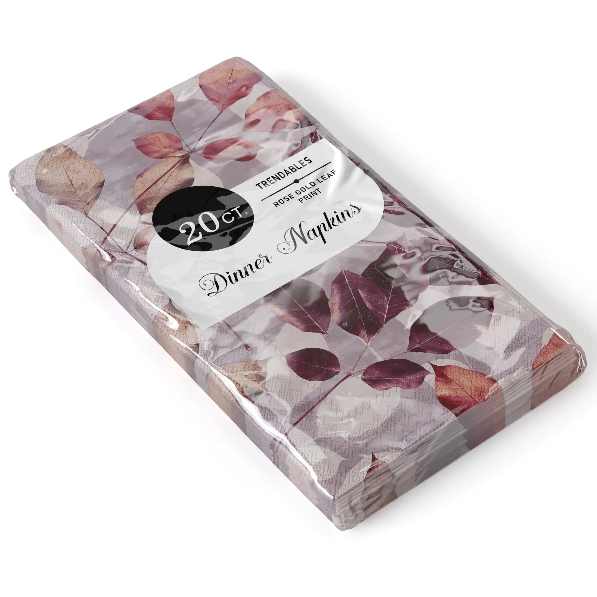 Rose Gold Leaf Print Luncheon Napkins | 720 Count