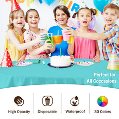 Round Aqua Blue Table Cover