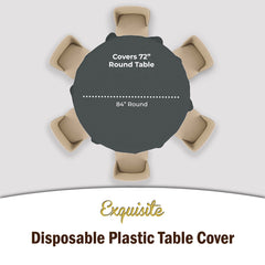 Round Silver Table Cover