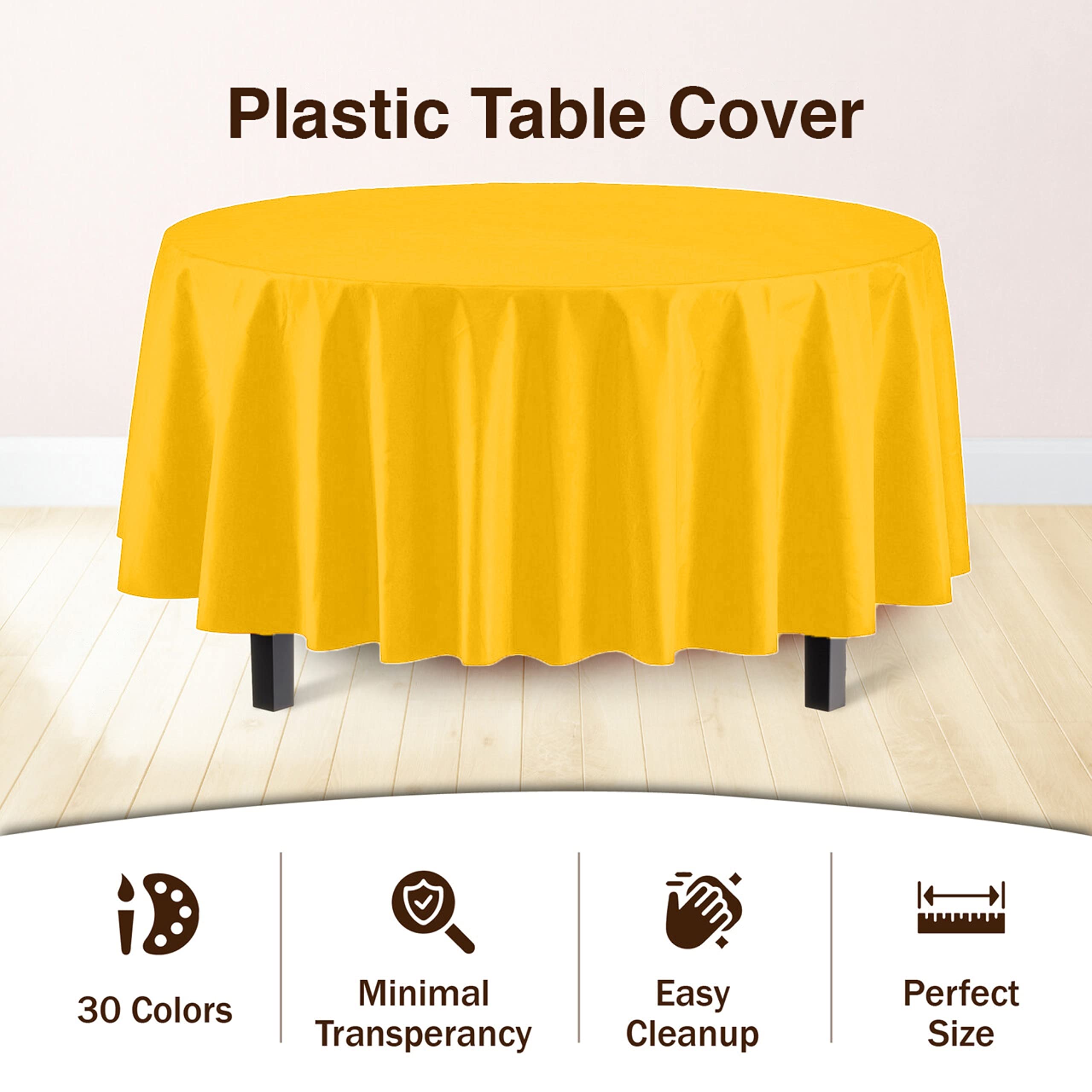 Round Yellow Table Cover