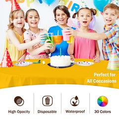 Round Yellow Table Cover