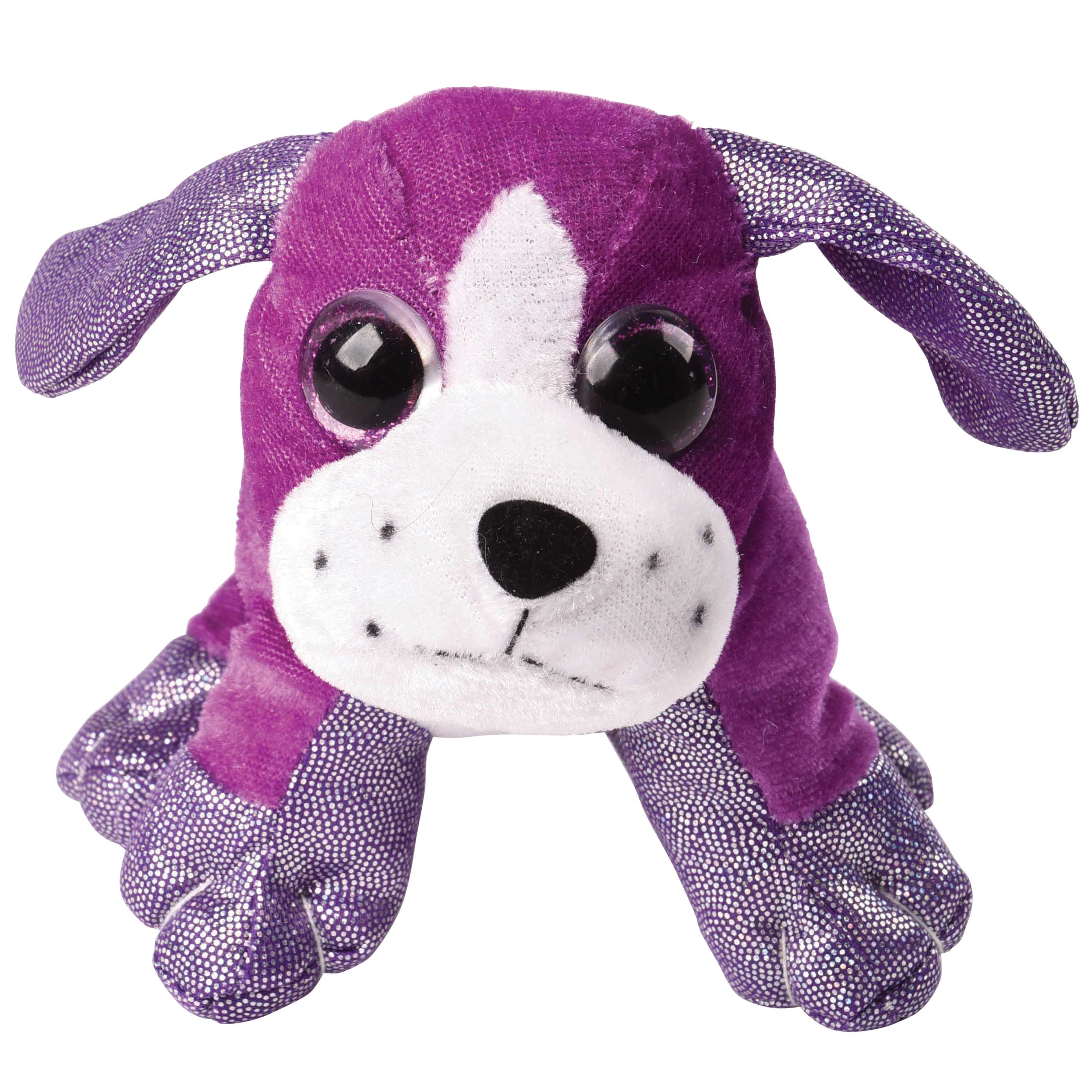 Glitter Sitting Dogs Plush - 12 Count