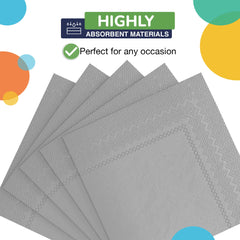 Silver Beverage Napkins - 9 in. | 1800 Count