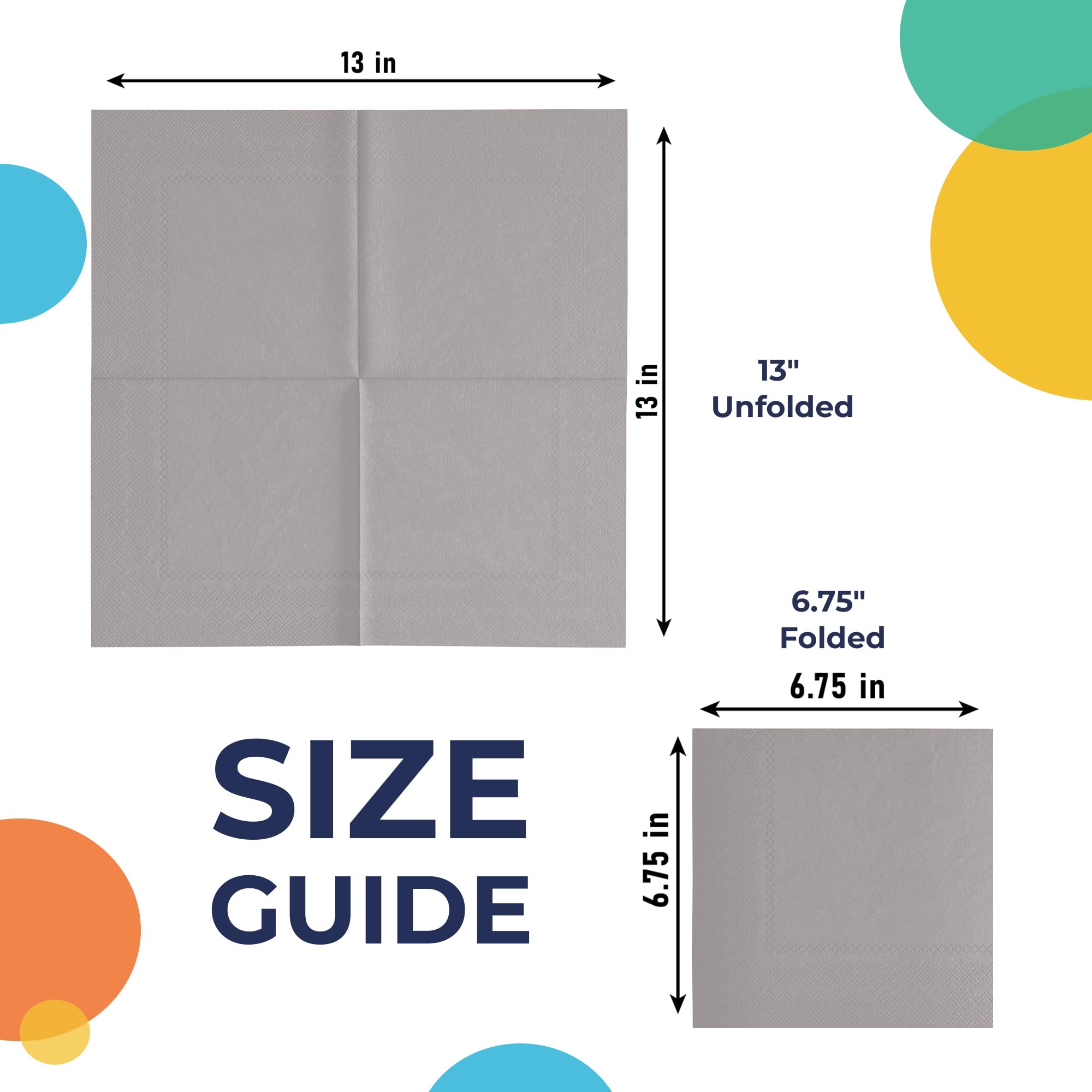 Silver Luncheon Napkins | 1800 Count