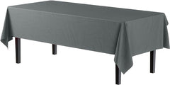 Premium Silver Plastic Table Covers | 12 Count - 54 In. x 108 In.