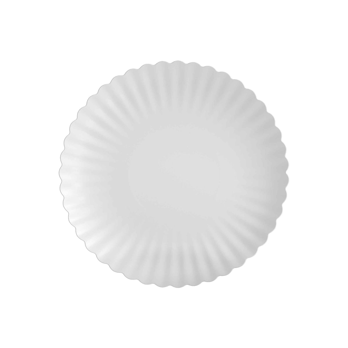 8.5 In. Scalloped Paper Plates - Snow | 10 Count