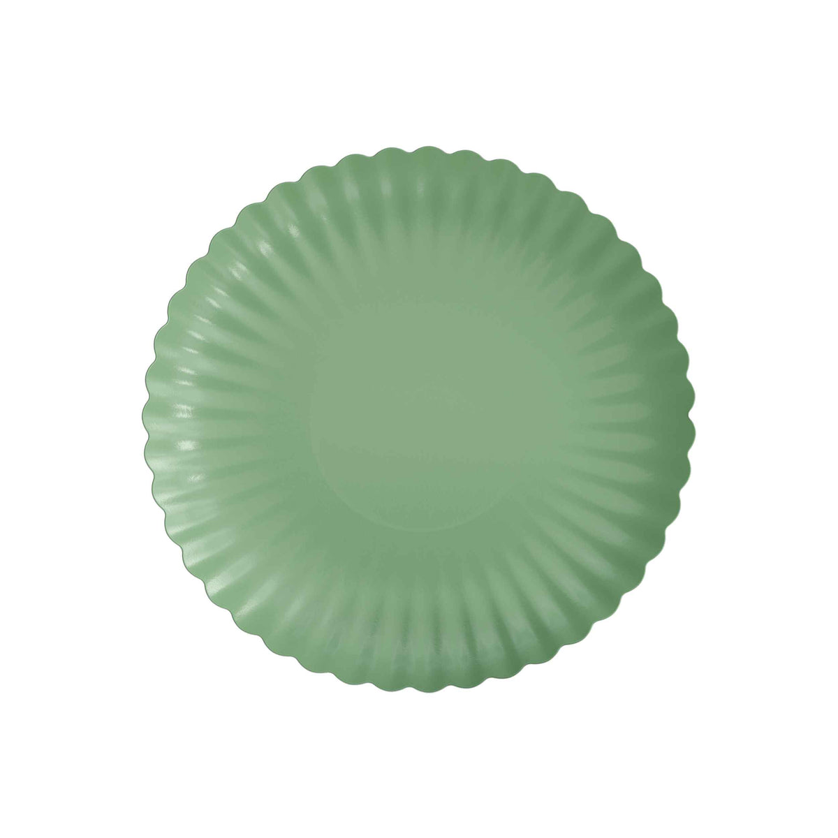 8.5 In. Scalloped Paper Plates - Matcha | 10 Count