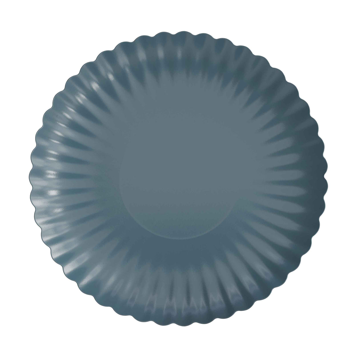 10.5 In. Scalloped Paper Plates - Slate Blue | 10 Count