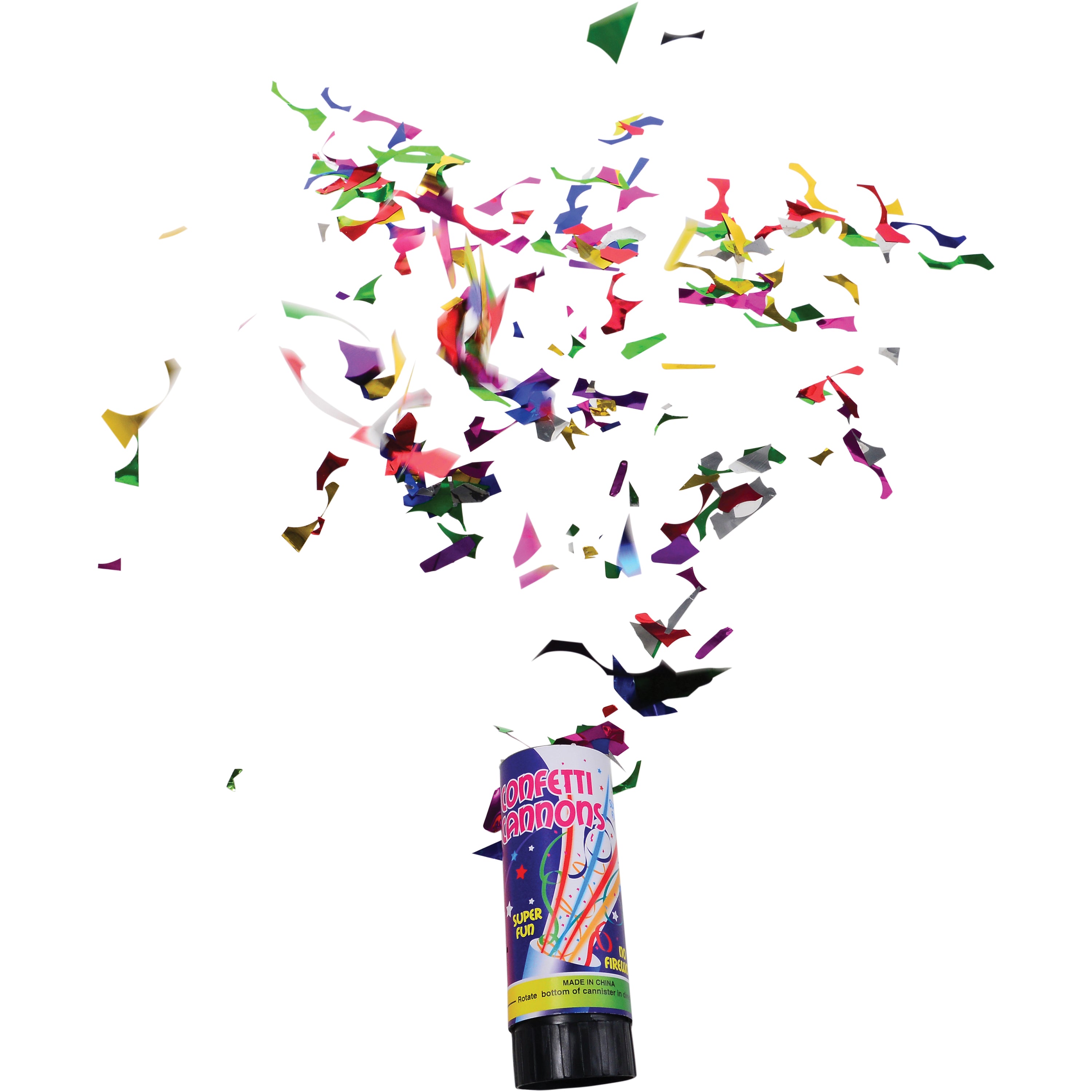 Confetti Cannons/4 Per Pkg - 4 Count