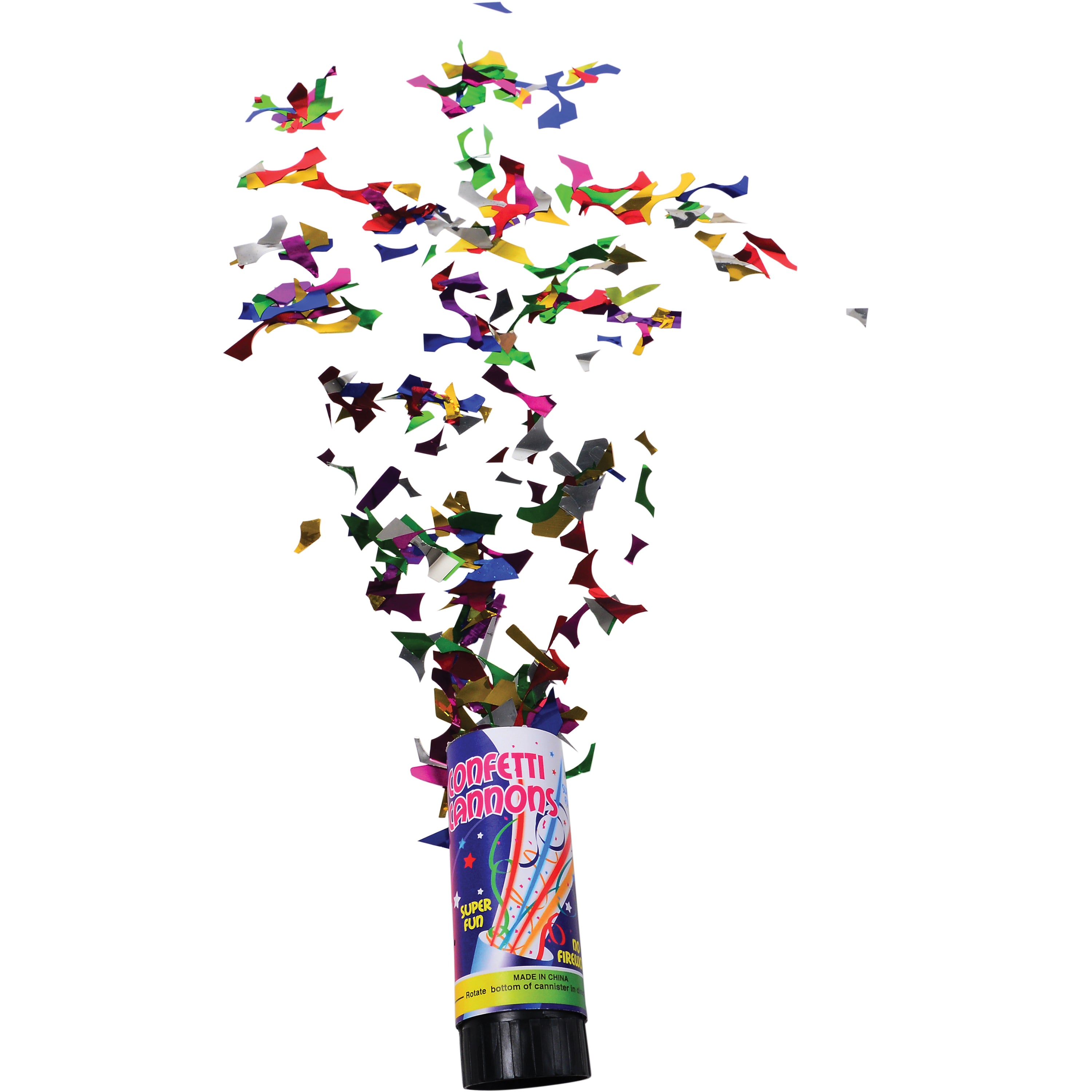 Confetti Cannons/4 Per Pkg - 4 Count