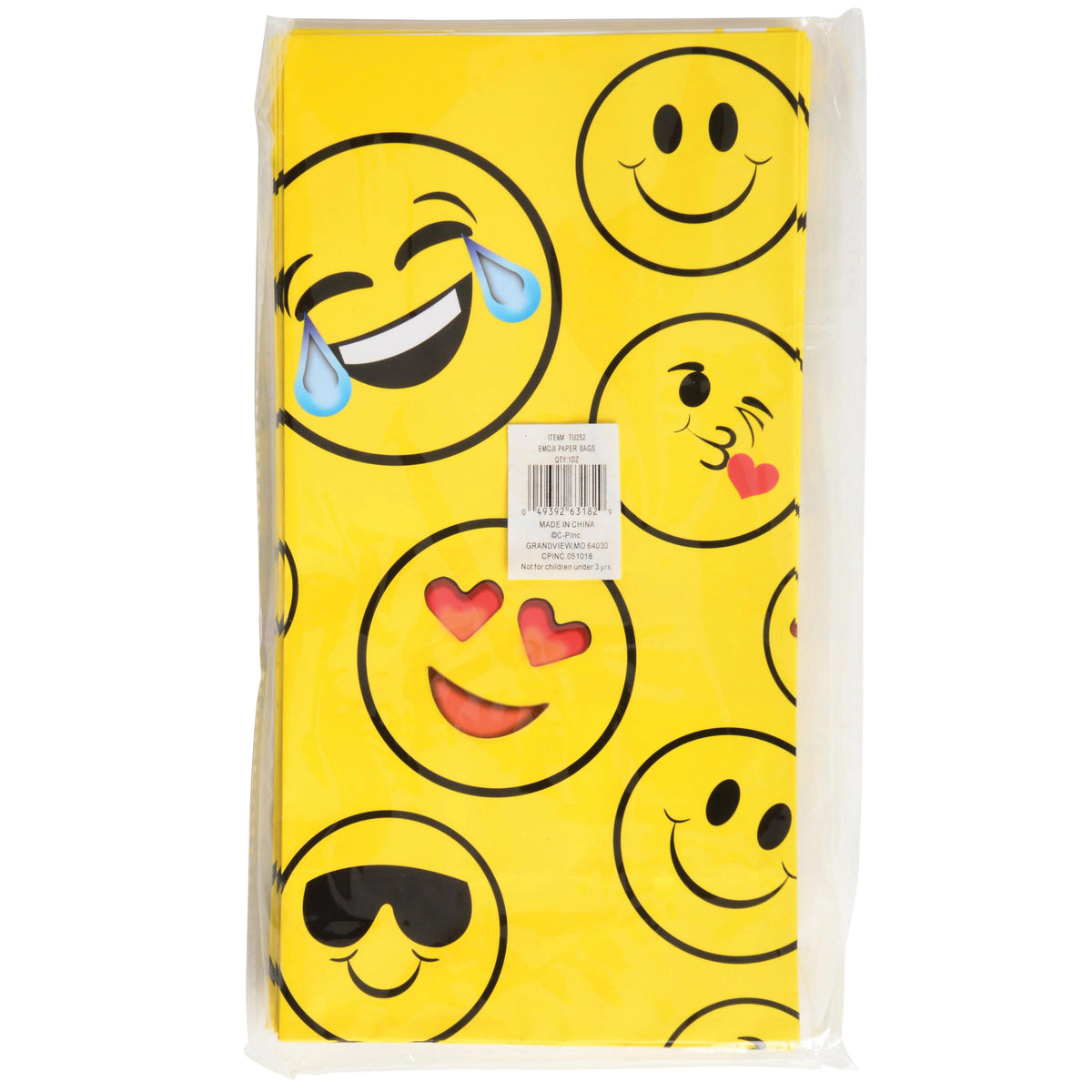 Emoji Paper Bags - 12 Count
