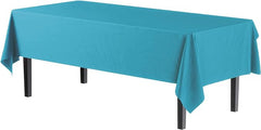 Premium Turquoise Plastic Table Covers | 6 Pack - 54 In. x 108 In.